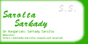 sarolta sarkady business card